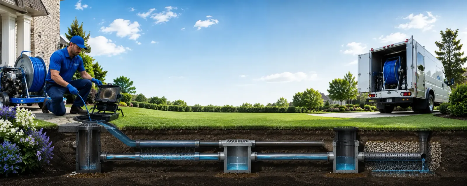 Outdoor drain cleaning information for North Robinson, OH